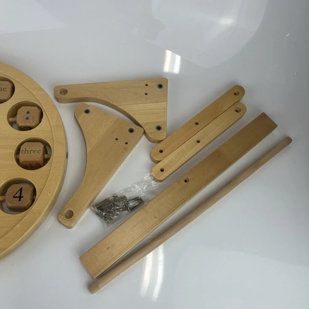 Pottery Barn Kids Hardwood Clock – Telling Time Learning Toy – Rare Discontinued